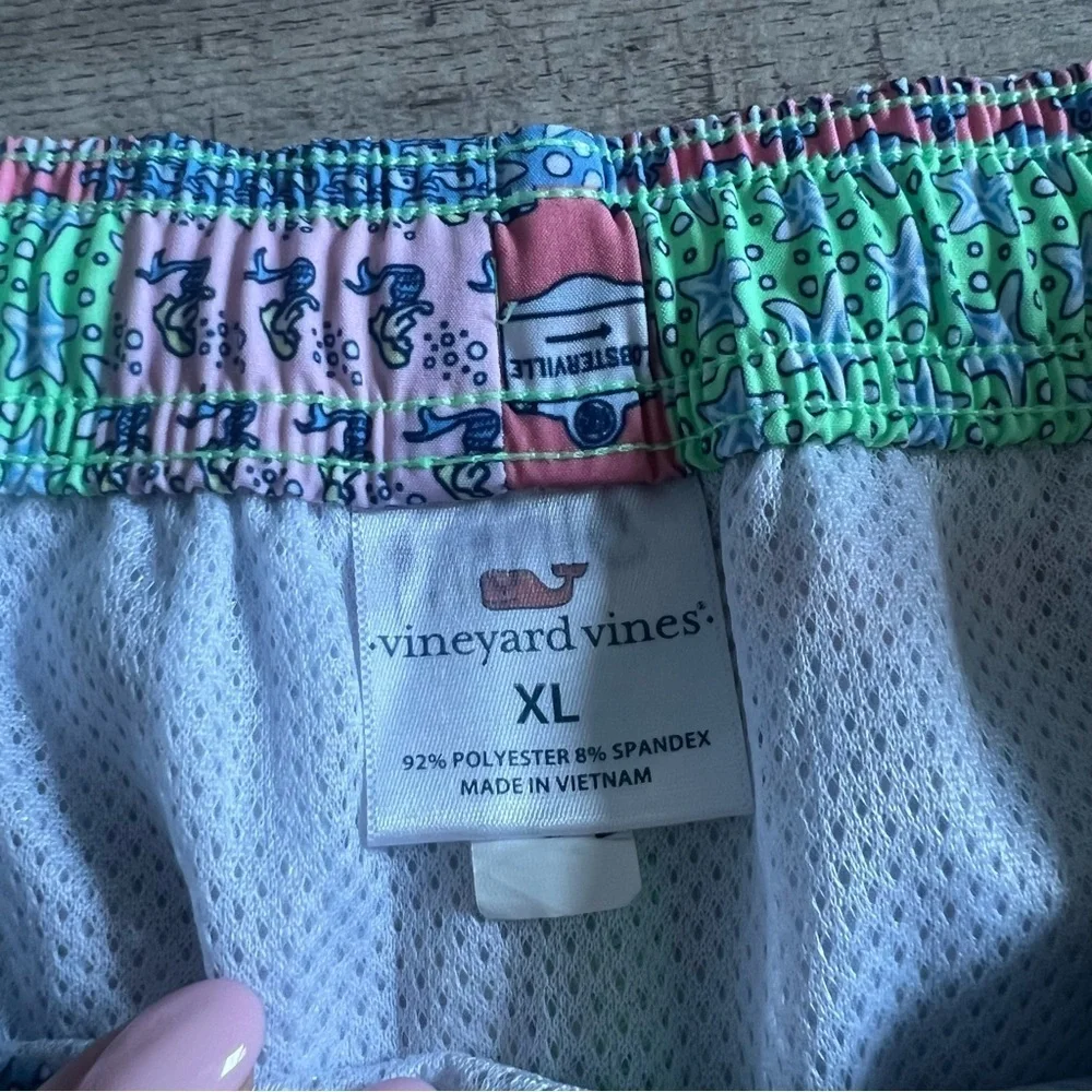 Vineyard Vines Multicolor Patchwork Swim Shorts Preppy Boys XL